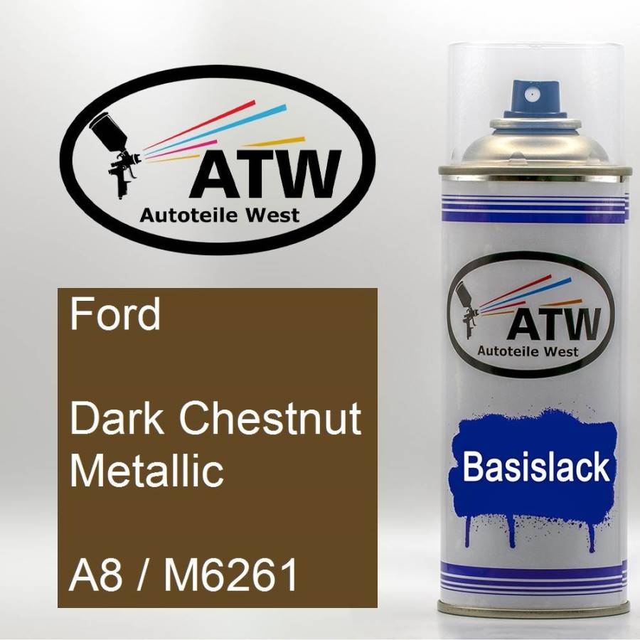 Ford, Dark Chestnut Metallic, A8 / M6261: 400ml Sprühdose, von ATW Autoteile West.